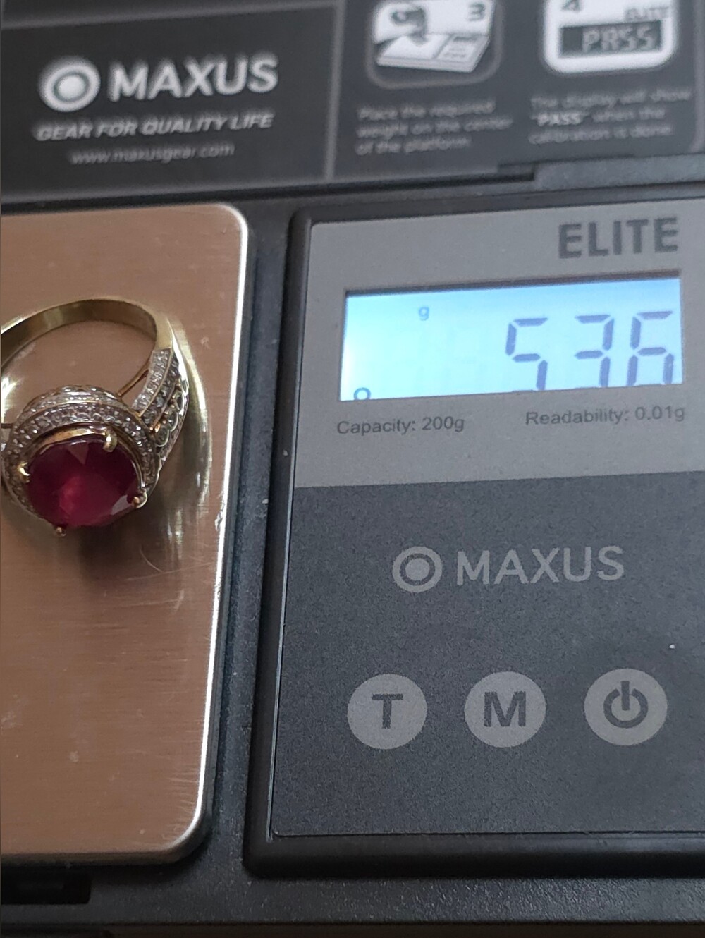 14K GENUINE NATURAL RUBY AND DIAMOND RING 5.36 Gr 189 DIAMONDS 5 CT RUBY SZ 6.5 - Picture 5 of 10
